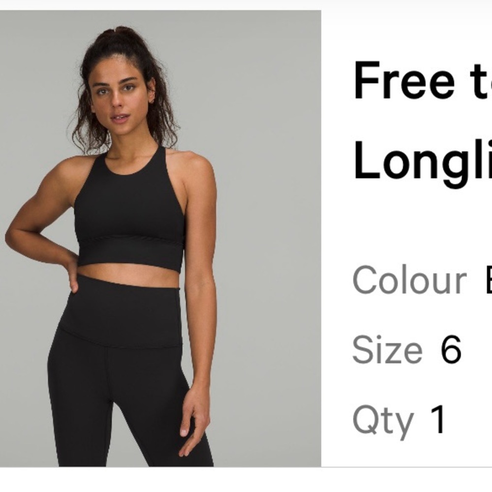 Lululemon Free To Be High Neck Longline Bra
